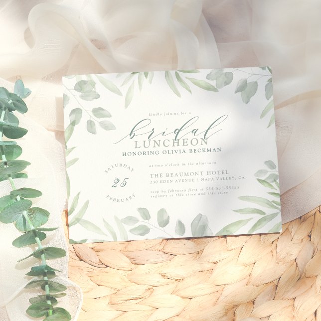 Budget Wasserfarbe Eukalyptus Bridal Luncheon (Von Creator hochgeladen)