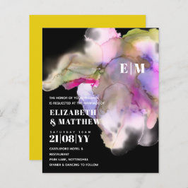 BUDGET Wasserfarbe Hochzeit Abstrakt Lila Grau