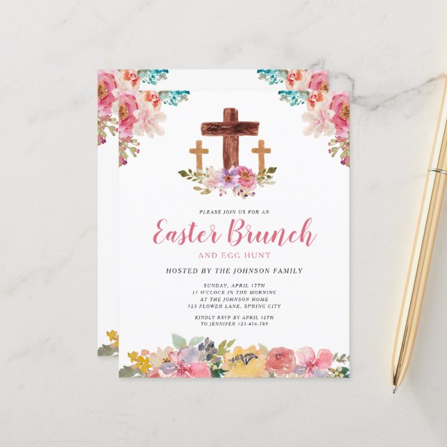 Budget Wasserfarbe Religiöse Osterfeier Jagen Jage (Vorderseite/Rückseite Beispiel)