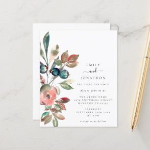 Budget Wasserfarbe Rosa Florals Hochzeitsfeier