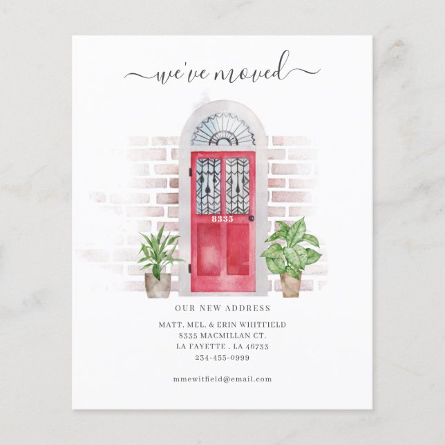 Budget Wasserfarbe Wir haben uns bewegt Ankündigun (Vorderseite)