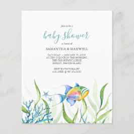 Budget Wasserfarben Babydusche unter dem Thema Mee