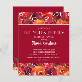 Budget Wasserfarben Blumendusche Einladungen