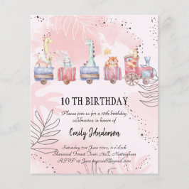 BUDGET Wasserfarben Cartoon Tiere Geburtstag Einla