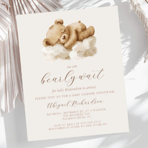 Budget-Wasserfarben-Teddybär-Neutrale Babyparty
