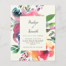 Budget Watercolor Floral Elegante Script Hochzeit
