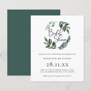 Budget Watercolor Greenerity Wreath Brautparty