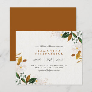 Budget Watercolor Magnolia Floral Brautparty