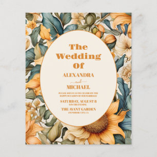 Budget Watercolor Sonnenblumenhochzeit