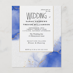 Budget Wedding Abstrakt Royal Blue Skies