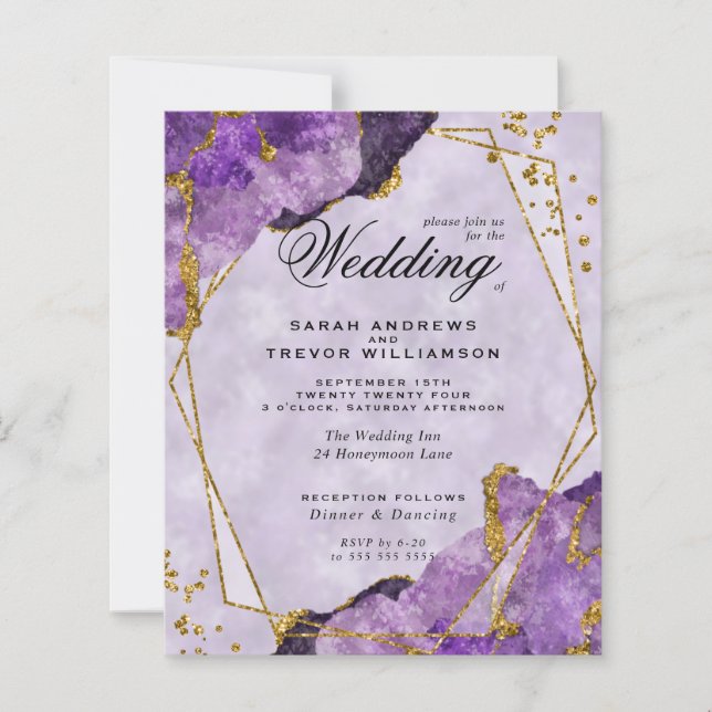 Budget Wedding Amethyst Gemstone Crystals (Vorderseite)