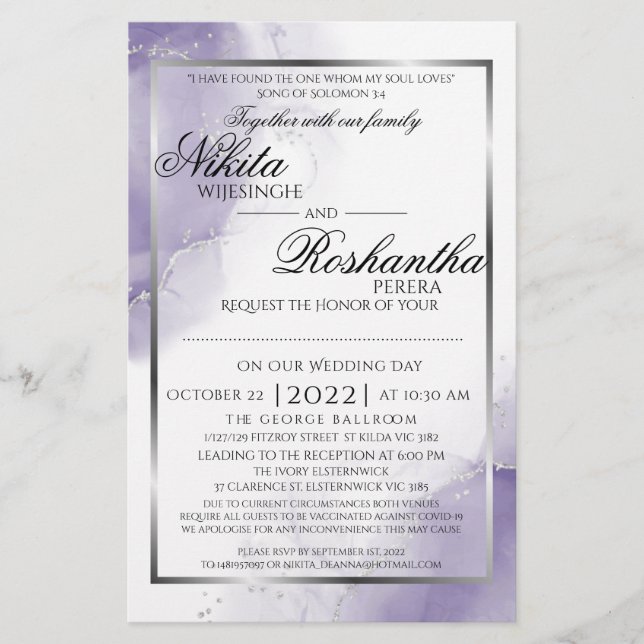 Budget Wedding Amethyst Lila Custom Nikita 4 (Vorderseite)