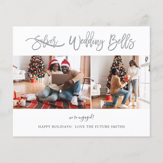 Budget Wedding Bells Multi-Foto-Verlobung Flyer (Vorne)