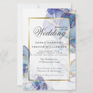 Budget Wedding Celestial Aquamarin Indigo Fluid In