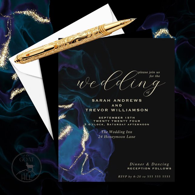 Budget Wedding Celestial Blue Alcohol Ink (Von Creator hochgeladen)