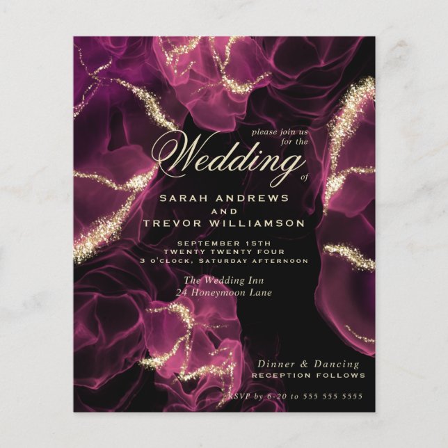 Budget Wedding Crimson Berry Alkohol Tinte (Vorderseite)