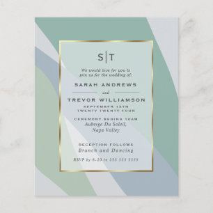 Budget Wedding Dusty Blue Pale Sage Abstrakt