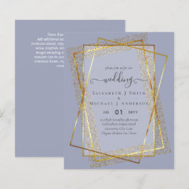 BUDGET WEDDING EINLADUNGEN Gold Glitter Geometric