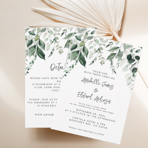 Budget Wedding Eukalyptus Details, Einladung chic