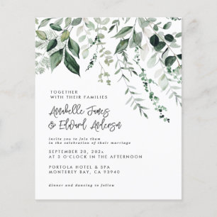 Budget Wedding Eukalyptus Details, Einladung chic
