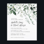 Budget Wedding Eukalyptus Details, Einladung chic Flyer<br><div class="desc">Eukalyptus Grünpflanzen Blätter moderne minimale Garten Party elegante Hochzeitseinladungen und Details einladen. Einfaches, zeitgenössisches botanisches Design.</div>