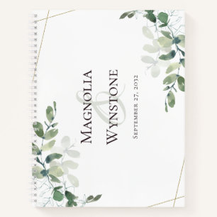 BUDGET Wedding Eukalyptus Greenerity Gästebuch Notizbuch