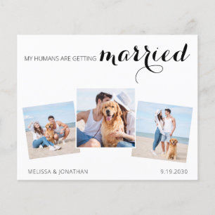 Budget Wedding Foto Collage Save the Date QR Code