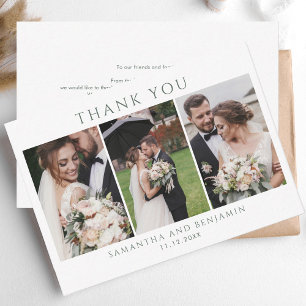 Budget Wedding Foto Collage Vielen Dank Mitteilungskarte