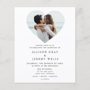 Budget Wedding Foto Einladung Flyer