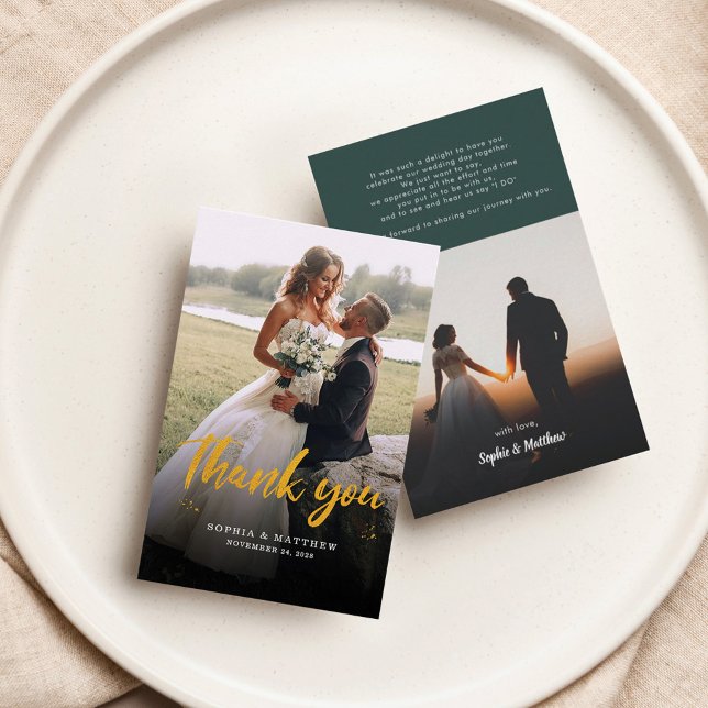 Budget Wedding Foto Handschrift Dankeschön Karte (Von Creator hochgeladen)