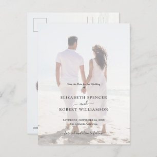 Budget Wedding Foto Save the Date Postkarte