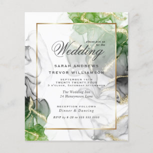 Budget Wedding Gold Onyx Emerald Green Tinte