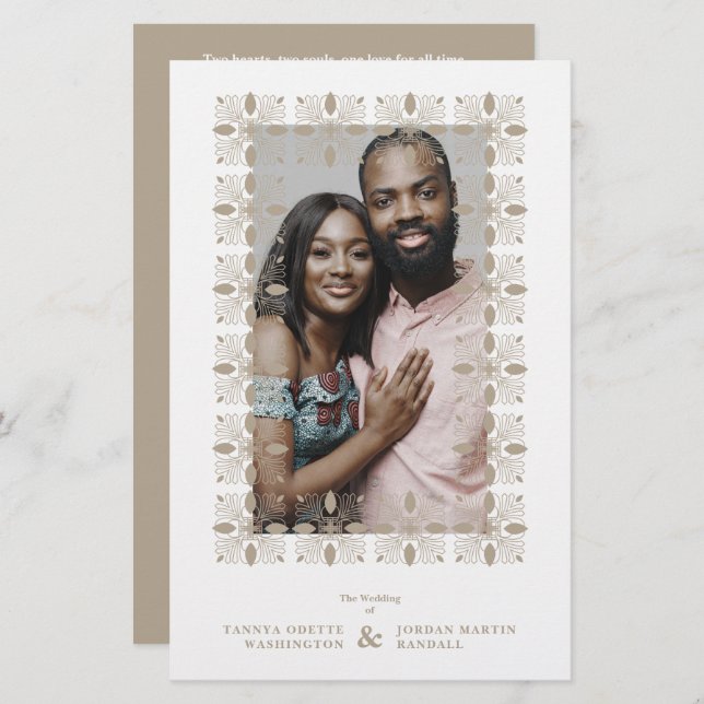 Budget Wedding Golden Effect Fancy Ornament Lace (Vorne/Hinten)