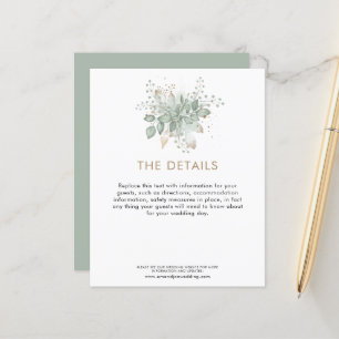 Budget Wedding Guest Details Foliage Umschließung