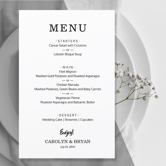 Budget Wedding Menu Flyer (Von Creator hochgeladen)