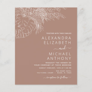 Budget Wedding Pampas Grass Terracotta Flyer