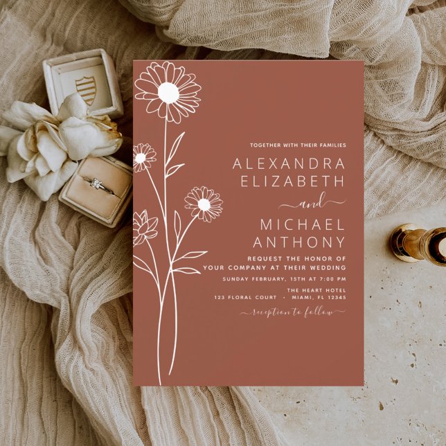 Budget Wedding Terracotta Burnt Orange Floral (Von Creator hochgeladen)