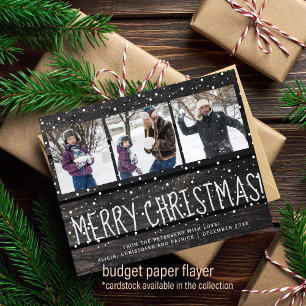 Budget Weihnachten 3 Fotocollage Schnee Urlaub Flyer
