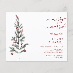 BUDGET Weihnachten Hochzeit Einladung Flyer