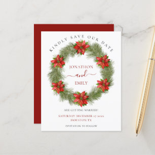 Budget Weihnachten Poinsettia Hochzeit Save the Da