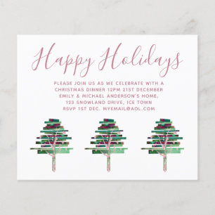 Budget Weihnachten Rose Gold Einladungen, Brief