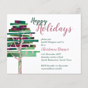 Budget Weihnachten Rose Gold Einladungen, Brief