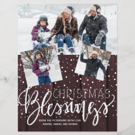 Budget Weihnachten rustikales Holz Foto Winterurla Flyer