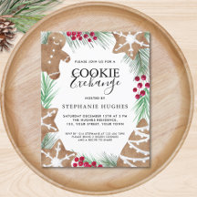 Budget Weihnachts-Cookie-Exchange-Party Einladung