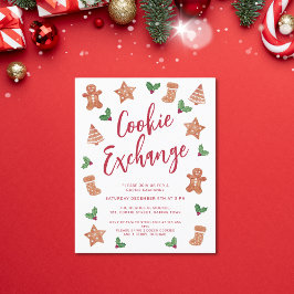 Budget Weihnachts-Cookie-Exchange-Party Einladung