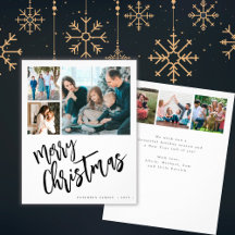 Budget-Weihnachts-Grußkarte mit mehreren Fotos