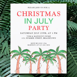 Budget-Weihnachts-in-Juli-Party-Einladung