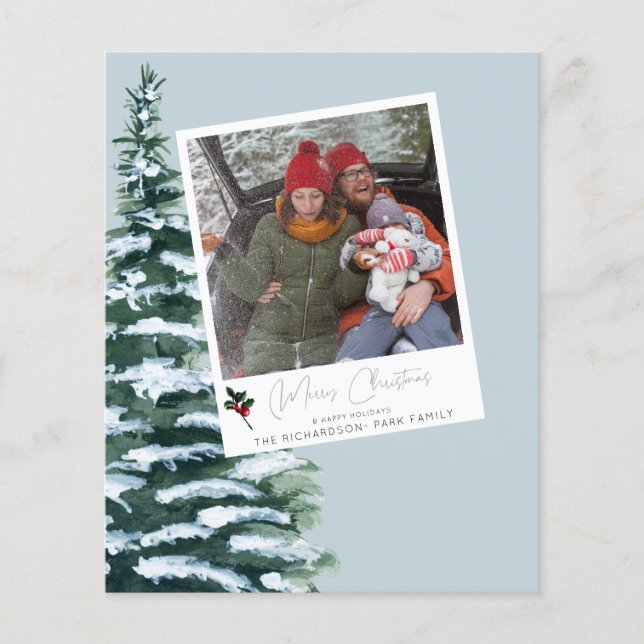 Budget Weihnachtsbaum Holly & Instant Foto Blue V2 Flyer (Vorne)