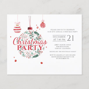 Budget Weihnachtsfeier Rot Grün Flyer
