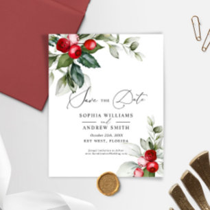 BUDGET Weihnachtsgrün & Rot Save the Date